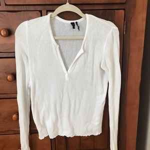 UO ribbed Henley long sleeve